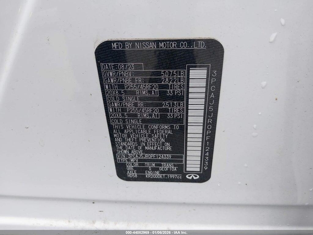 3PCAJ5JR0PF124339 2023 INFINITI QX55 photo no. 9