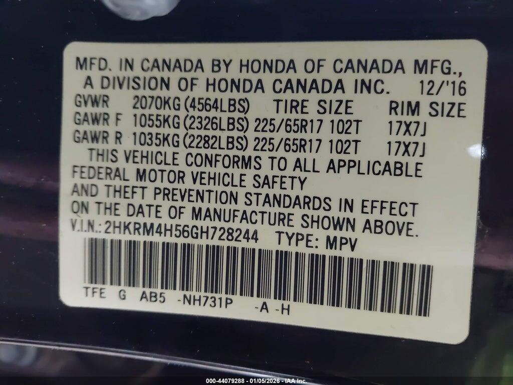 2HKRM4H56GH728244 2016 HONDA CR-V photo no. 9