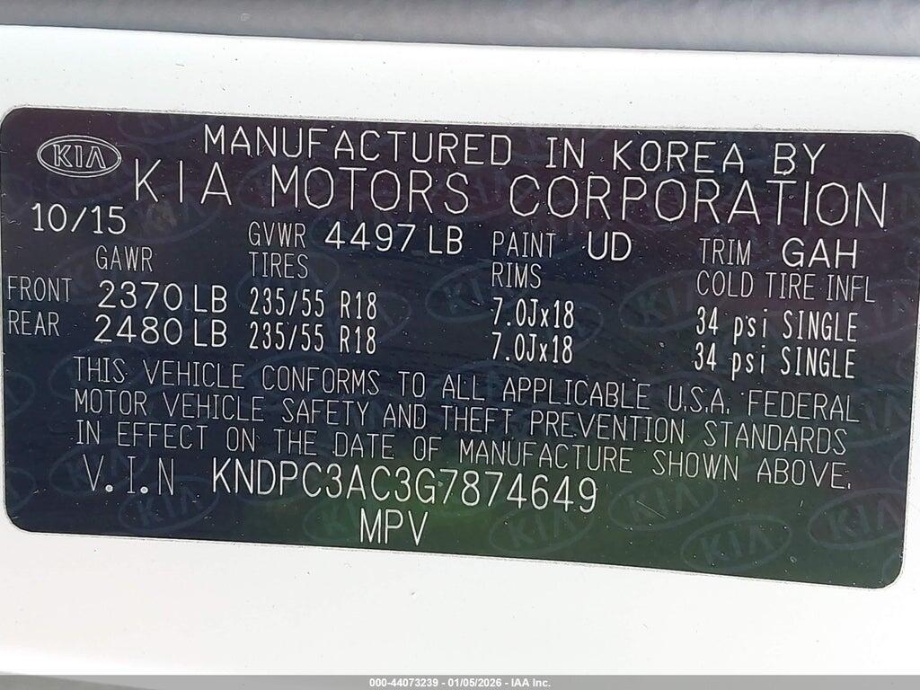 KNDPC3AC3G7874649 2016 KIA SPORTAGE photo no. 9
