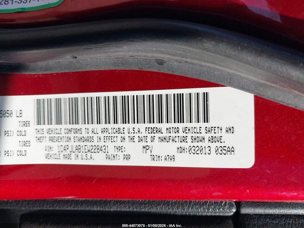 1C4PJLAB1EW228431 2014 JEEP CHEROKEE photo no. 9
