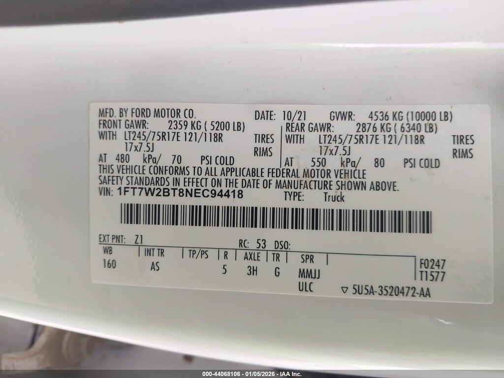 1FT7W2BT8NEC94418 2022 FORD F-250 photo no. 9