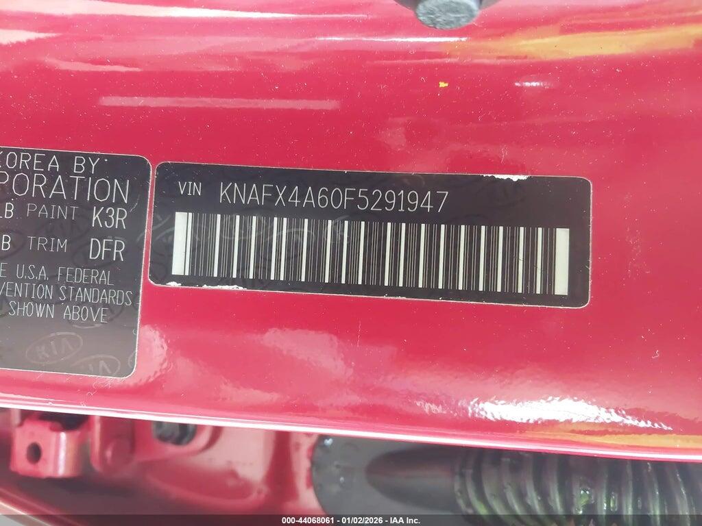 KNAFX4A60F5291947 2015 KIA FORTE photo no. 9