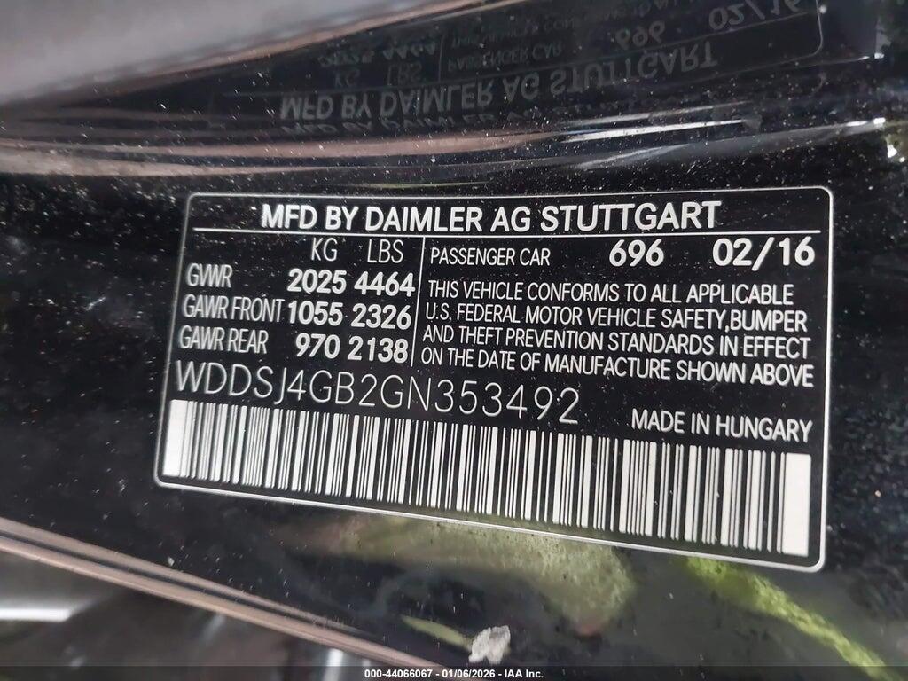 WDDSJ4GB2GN353492 2016 MERCEDES-BENZ CLA 250 photo no. 9