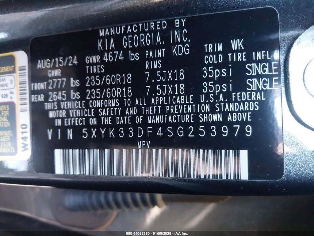 5XYK33DF4SG253979 2025 KIA SPORTAGE photo no. 9