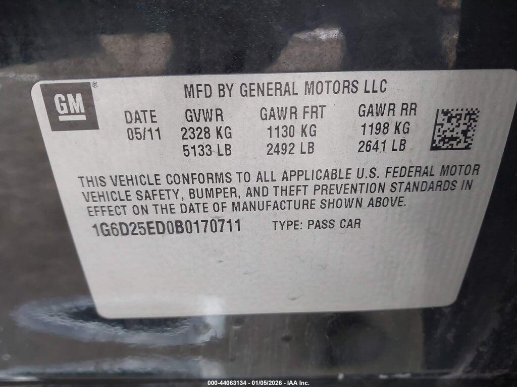 1G6D25ED0B0170711 2011 CADILLAC CTS photo no. 9