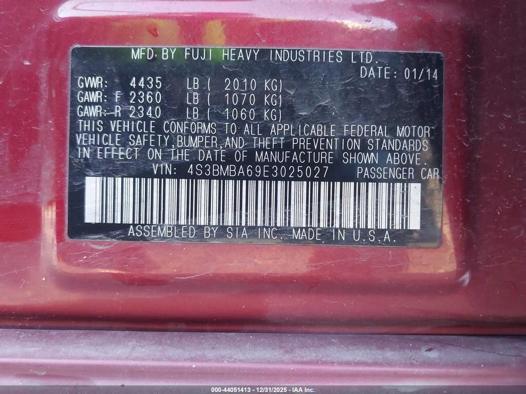 4S3BMBA69E3025027 2014 SUBARU LEGACY photo no. 9