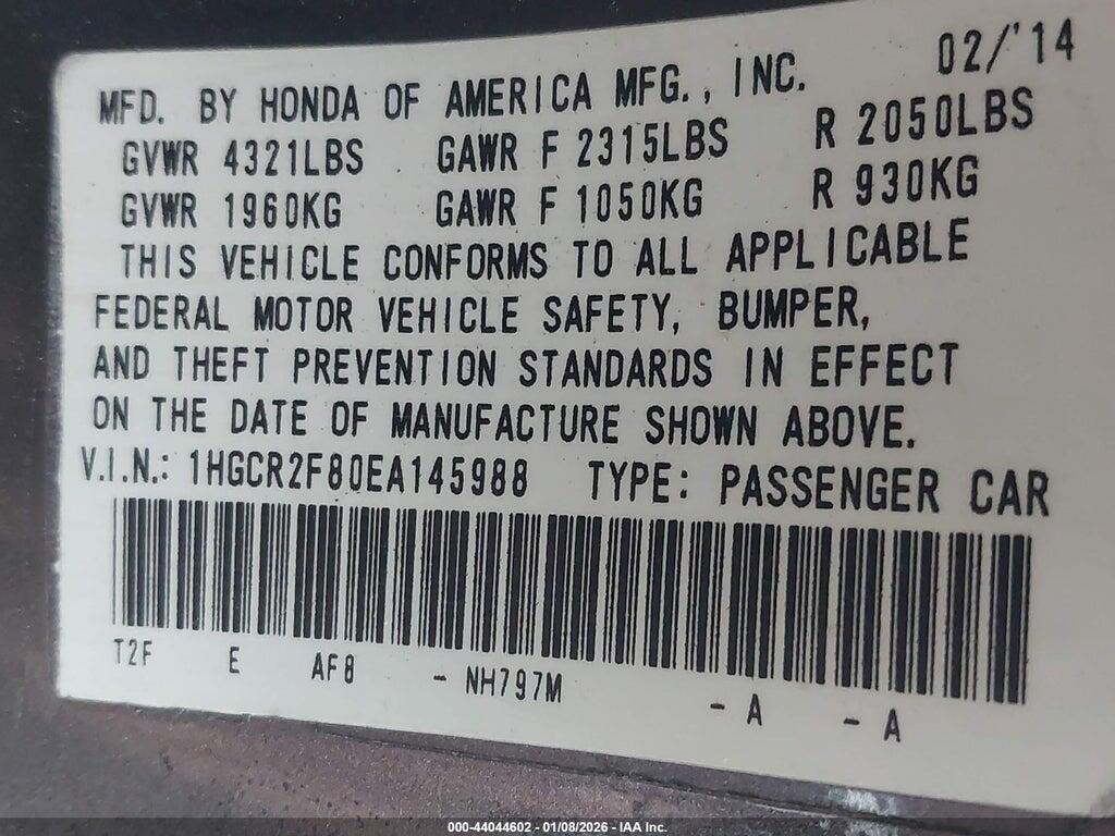 1HGCR2F80EA145988 2014 HONDA ACCORD photo no. 9