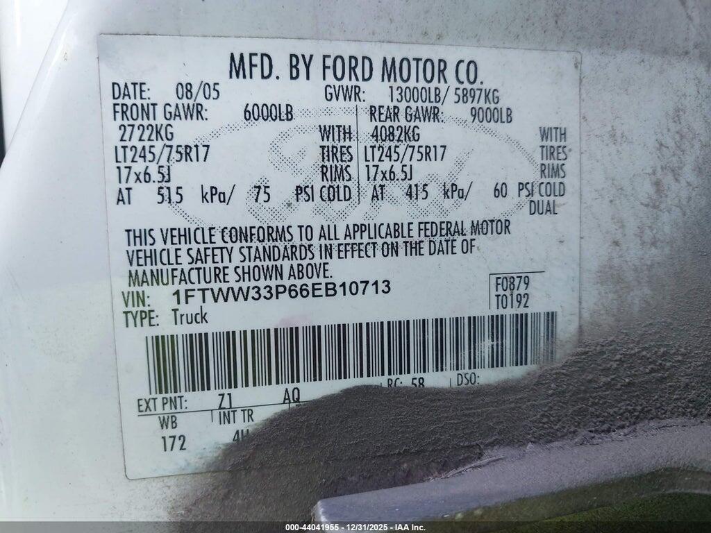 1FTWW33P66EB10713 2006 FORD F-350 photo no. 8