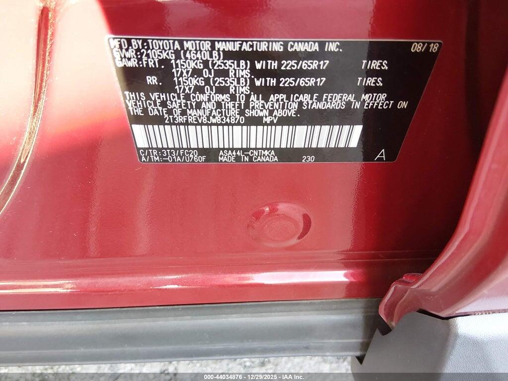 2T3RFREV8JW834870 2018 TOYOTA RAV4 photo no. 9