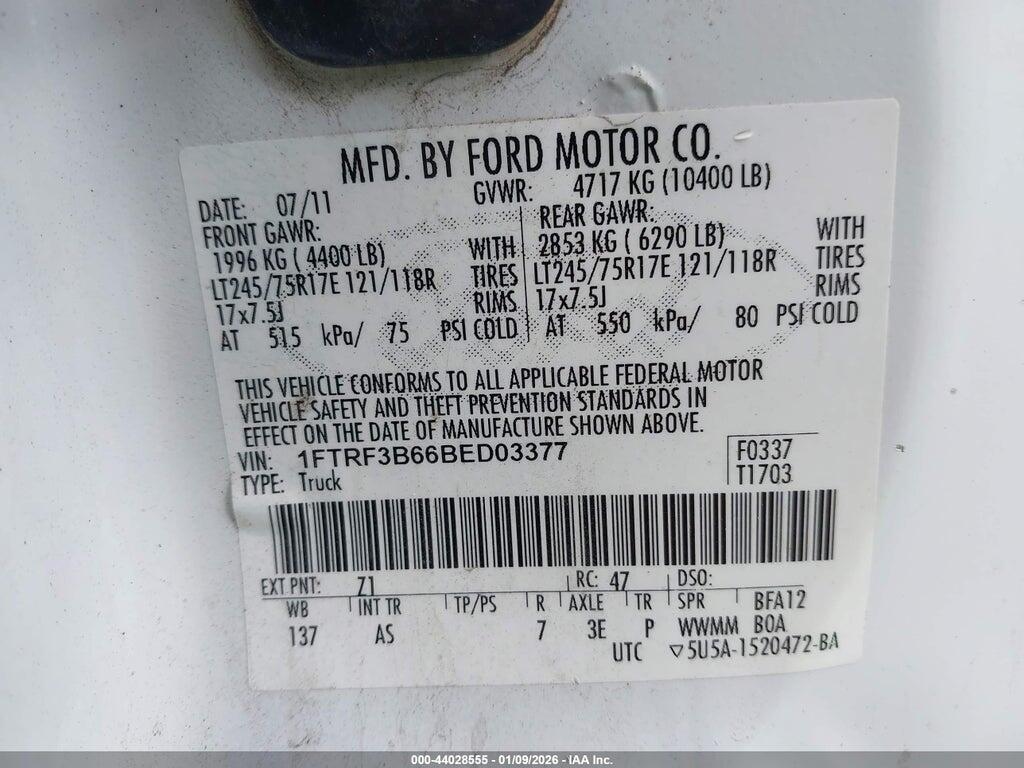 1FTRF3B66BED03377 2011 FORD F-350 photo no. 8