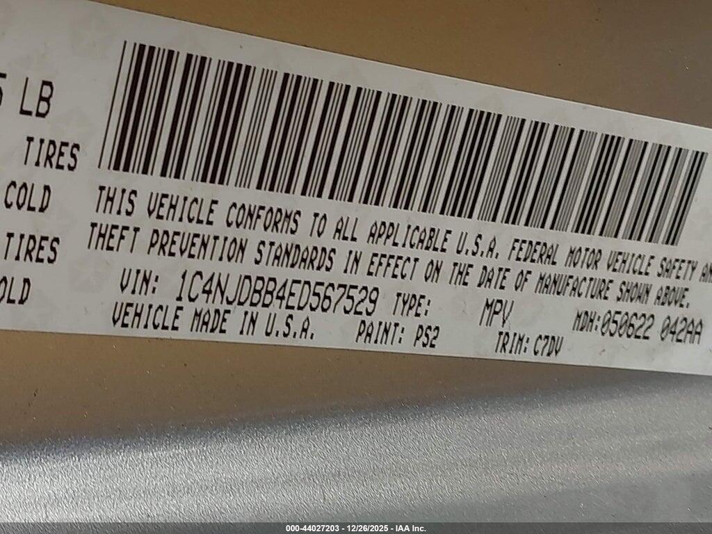 1C4NJDBB4ED567529 2014 JEEP COMPASS photo no. 9