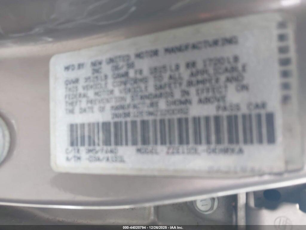 1NXBR12E9WZ120082 1998 TOYOTA COROLLA photo no. 9