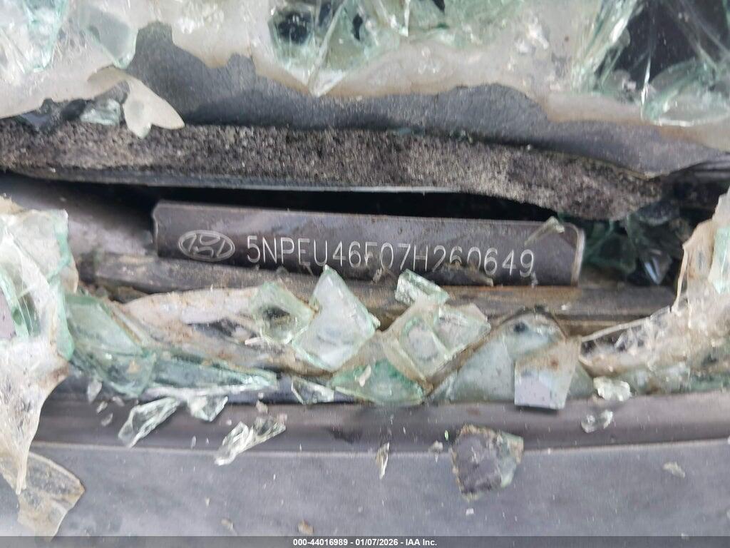 5NPEU46F07H260649 2007 HYUNDAI SONATA photo no. 9