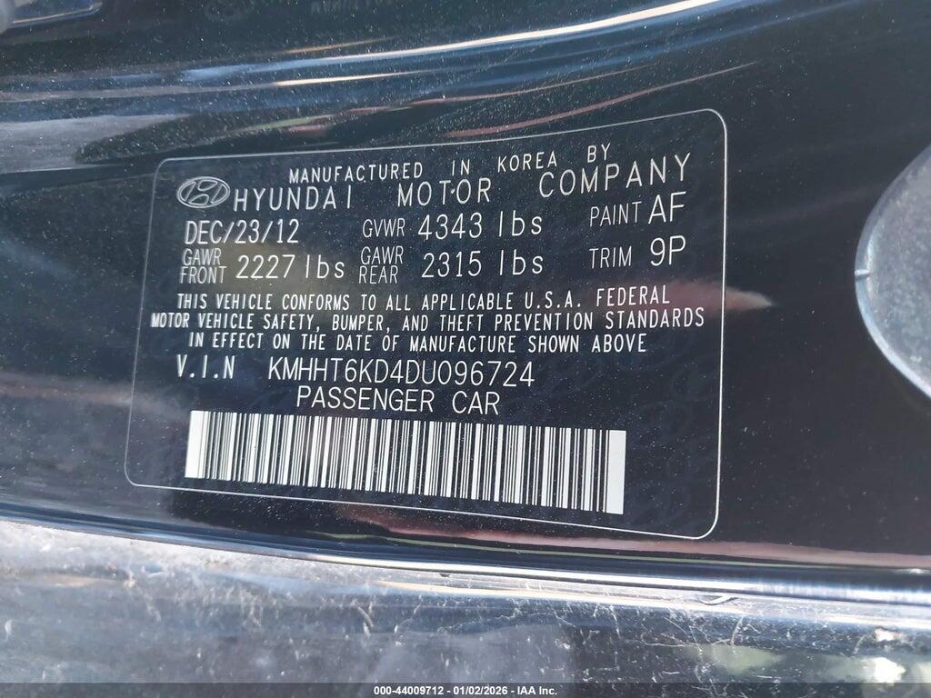 KMHHT6KD4DU096724 2013 HYUNDAI GENESIS photo no. 9