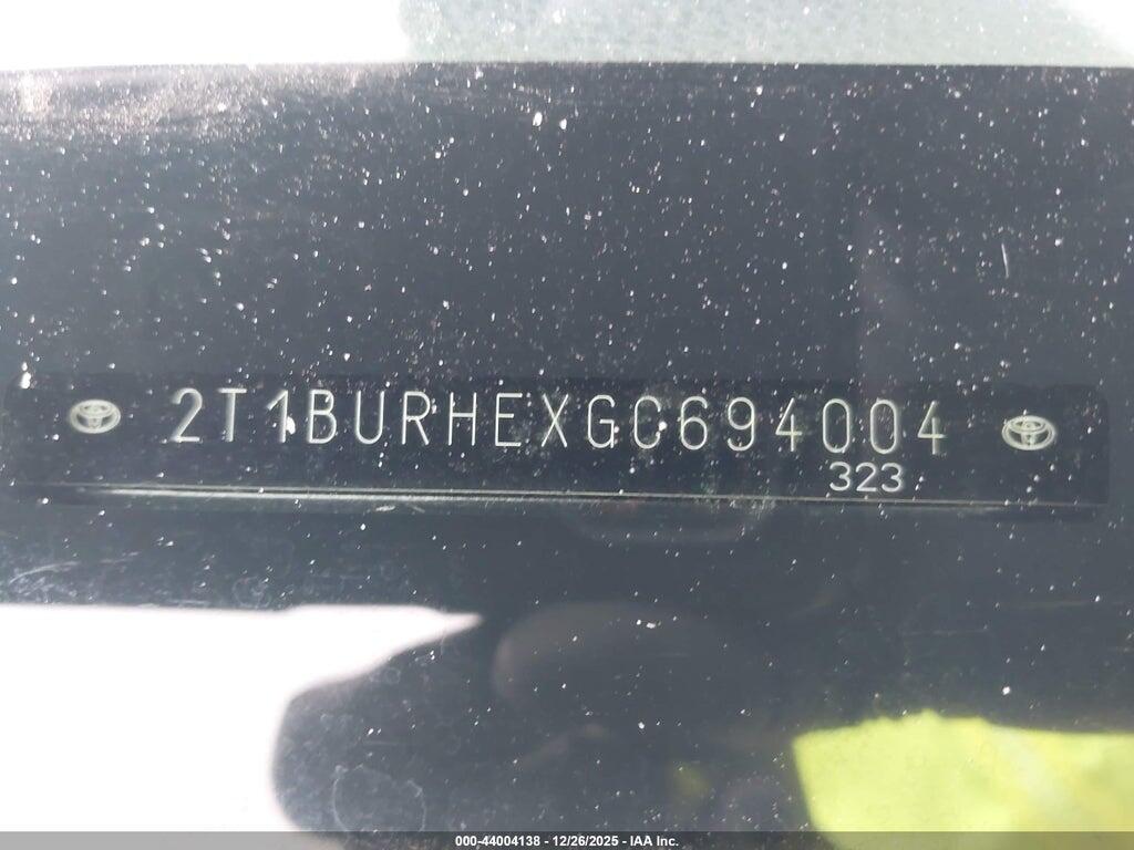 2T1BURHEXGC694004 2016 TOYOTA COROLLA photo no. 9