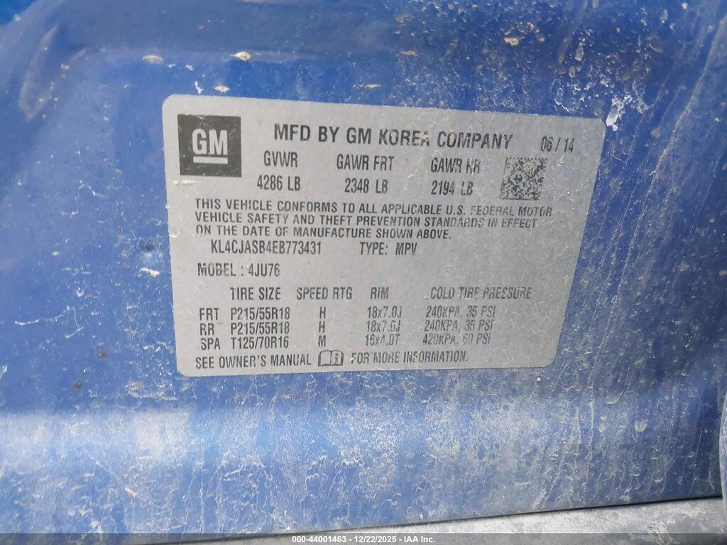 KL4CJASB4EB773431 2014 BUICK ENCORE photo no. 9