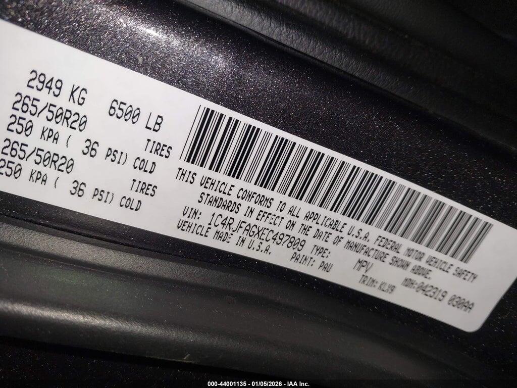 1C4RJFAGXEC497809 2014 JEEP GRAND CHEROKEE photo no. 9
