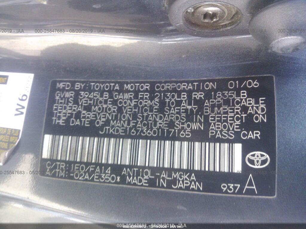 JTKDE167360117165 2006 SCION TC photo no. 9