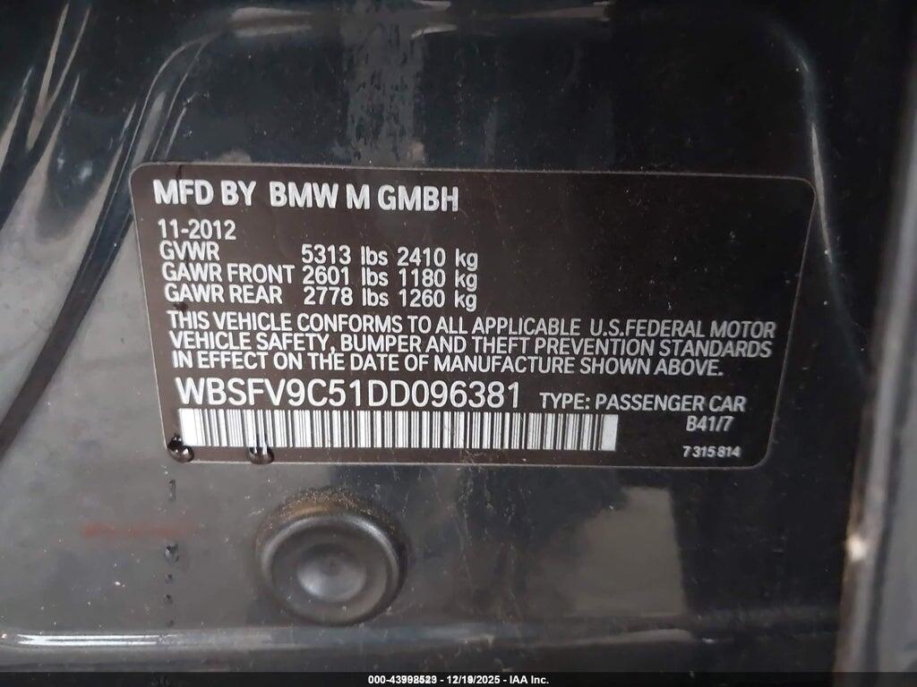 WBSFV9C51DD096381 2013 BMW M5 photo no. 9
