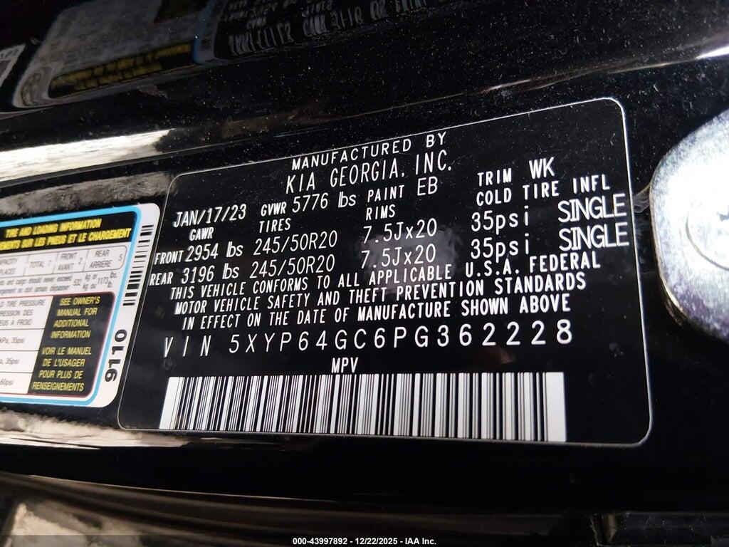 5XYP64GC6PG362228 2023 KIA TELLURIDE photo no. 9