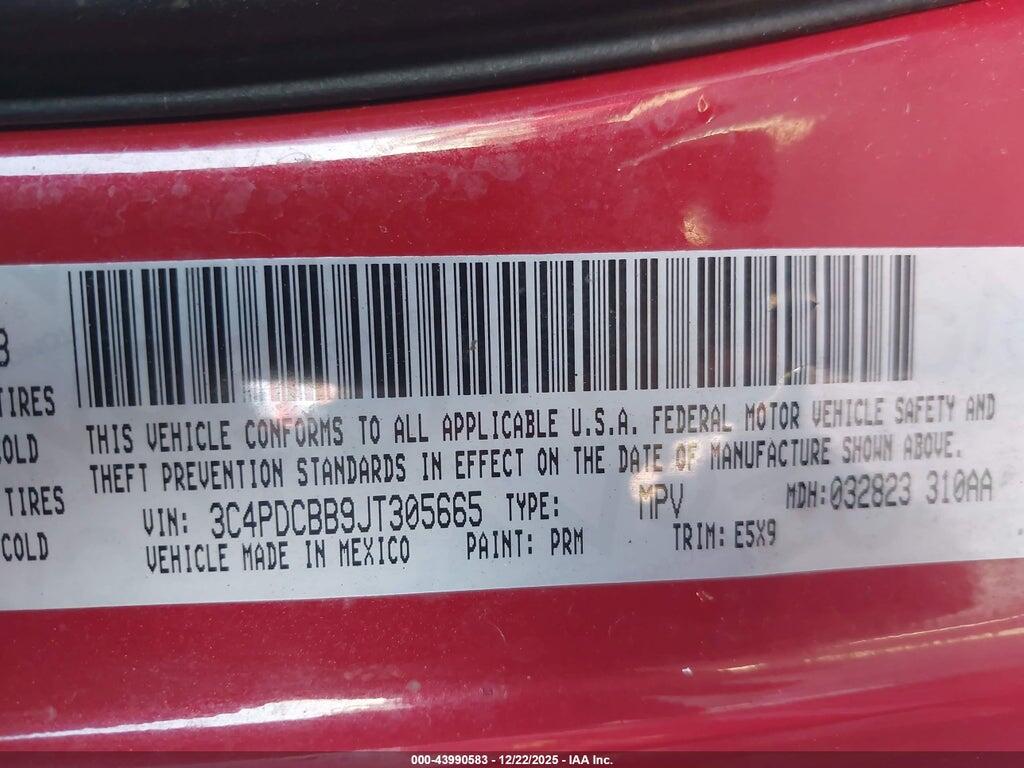 3C4PDCBB9JT305665 2018 DODGE JOURNEY photo no. 9