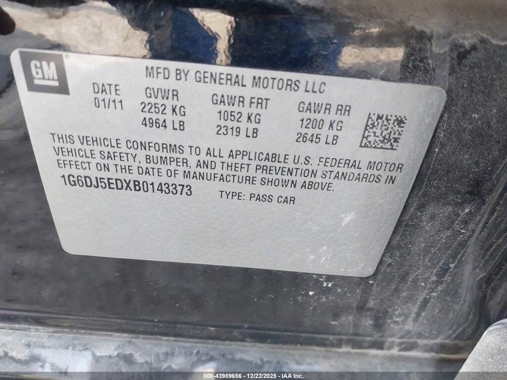 1G6DJ5EDXB0143373 2011 CADILLAC CTS photo no. 9