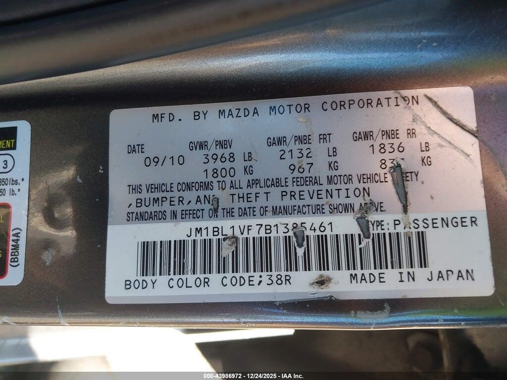 JM1BL1VF7B1385461 2011 MAZDA MAZDA3 photo no. 9