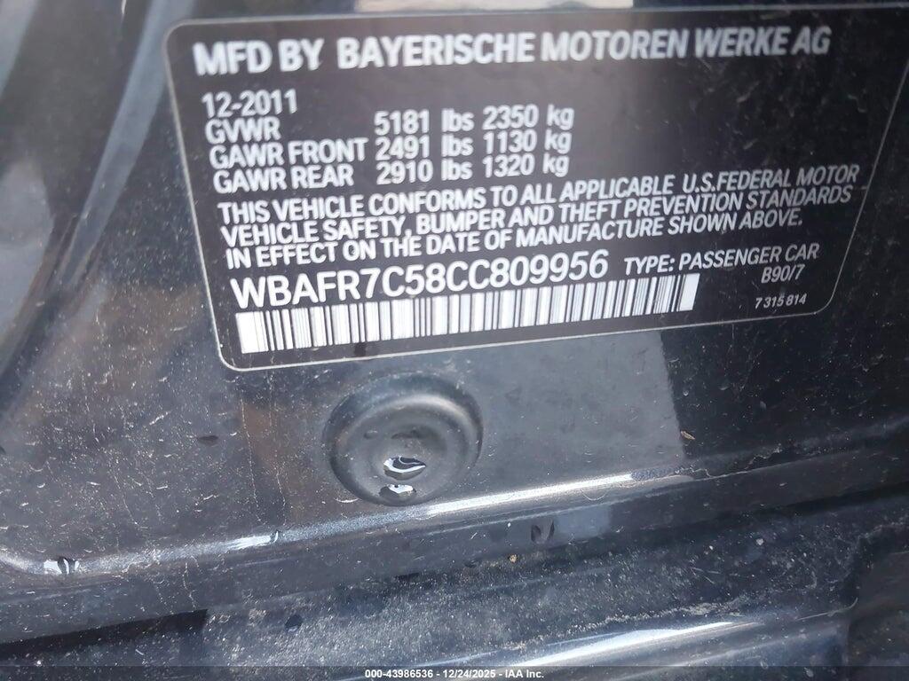 WBAFR7C58CC809956 2012 BMW 535I photo no. 9