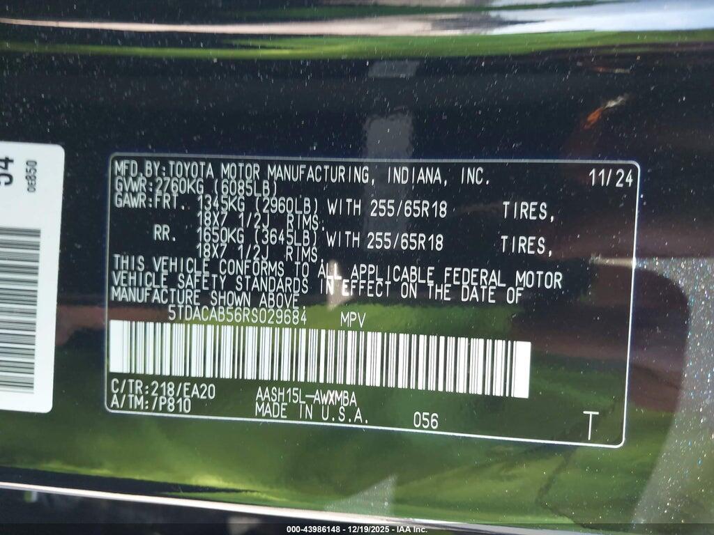 5TDACAB56RS029684 2024 TOYOTA GRAND HIGHLANDER photo no. 9
