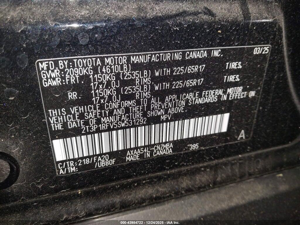 2T3P1RFV5SW531292 2025 TOYOTA RAV4 photo no. 9