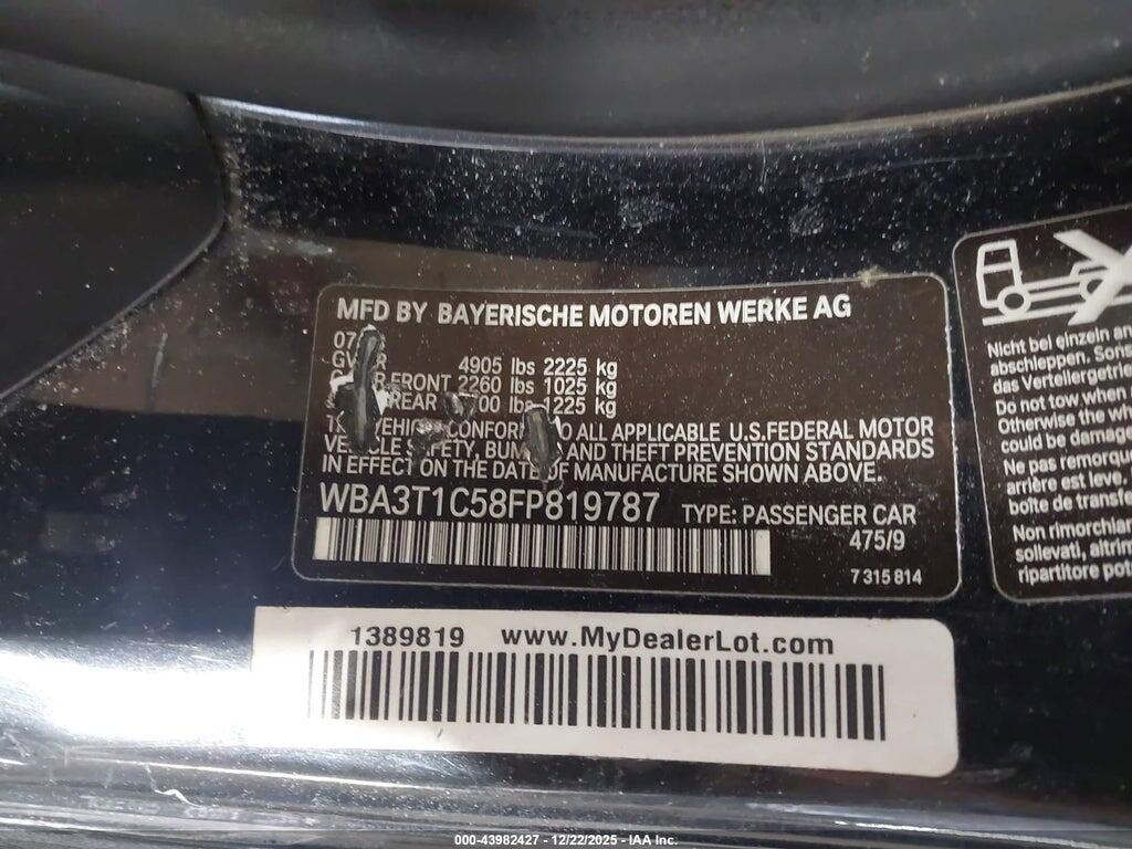 WBA3T1C58FP819787 2015 BMW 428I photo no. 9