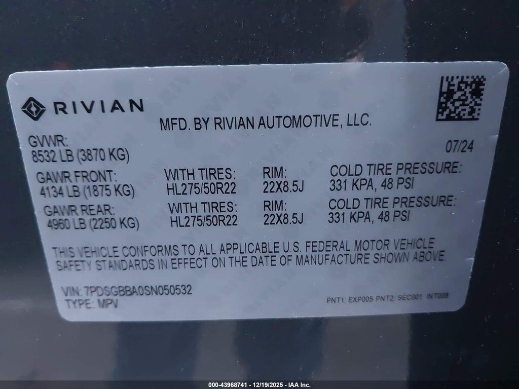 7PDSGBBA0SN050532 2025 RIVIAN R1S photo no. 9