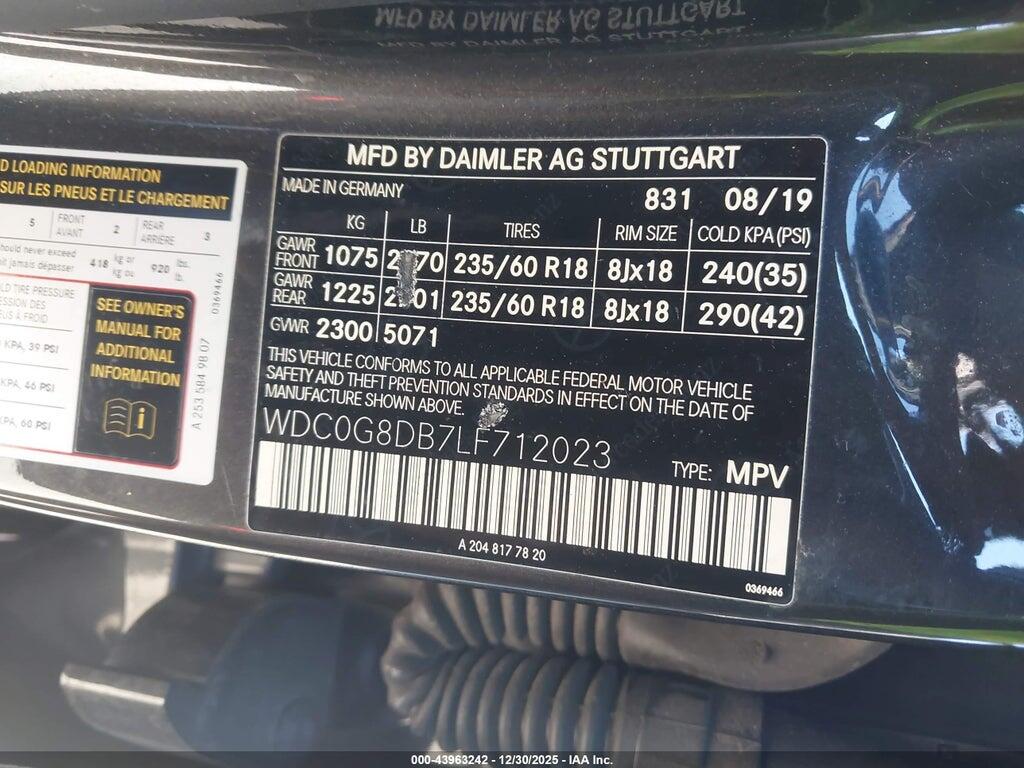 WDC0G8DB7LF712023 2020 MERCEDES-BENZ GLC 300 photo no. 9
