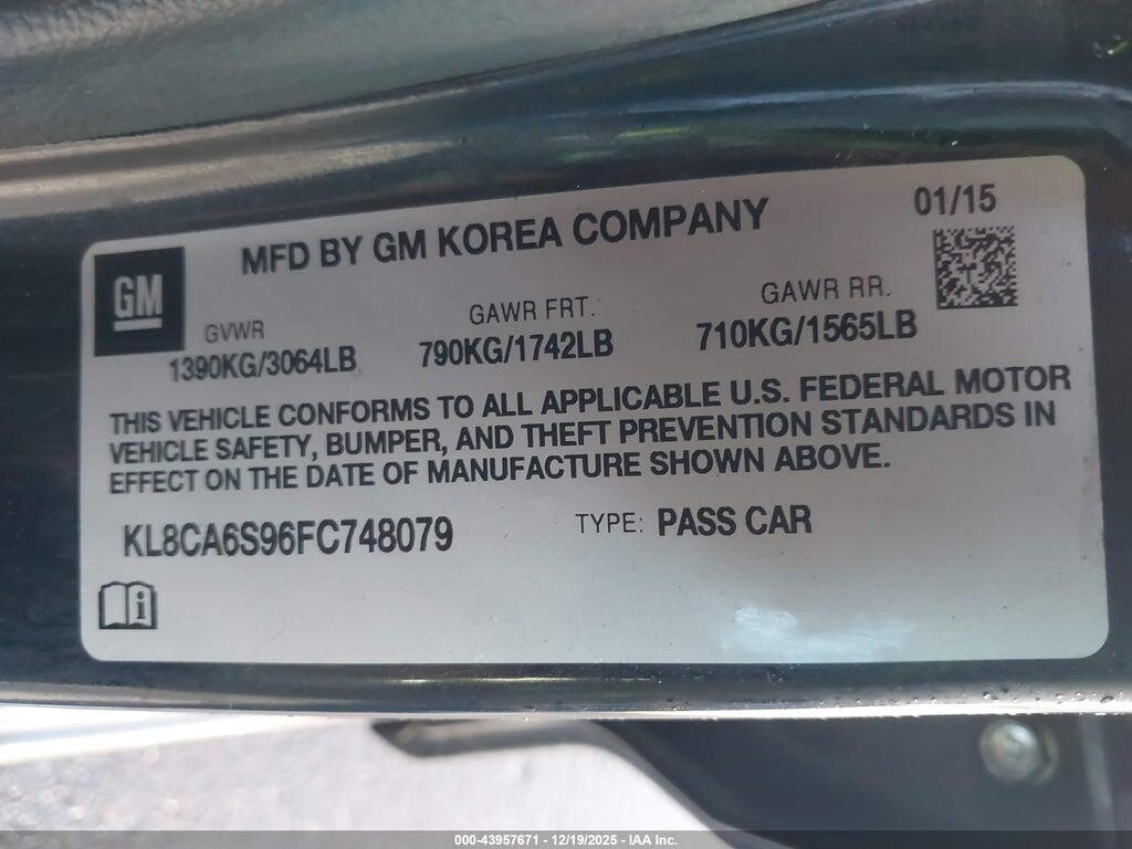 KL8CA6S96FC748079 2015 CHEVROLET SPARK photo no. 9