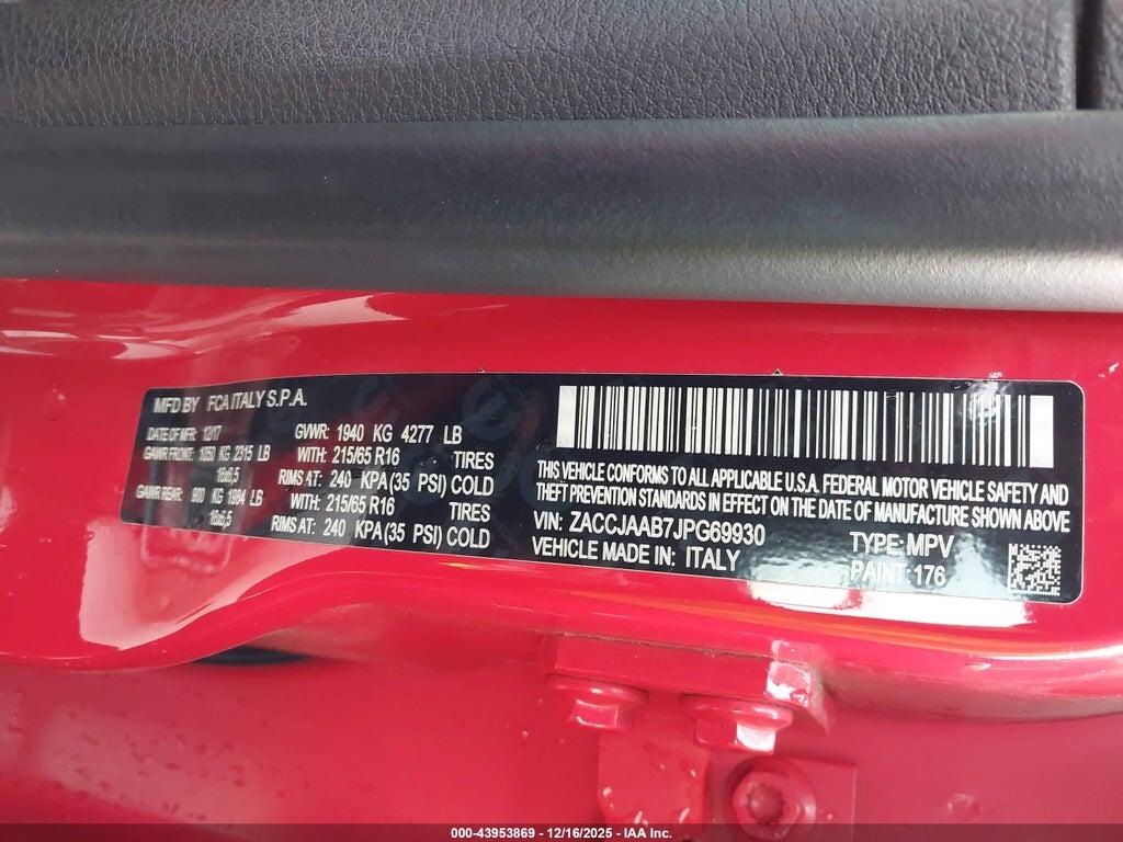 ZACCJAAB7JPG69930 2018 JEEP RENEGADE photo no. 9