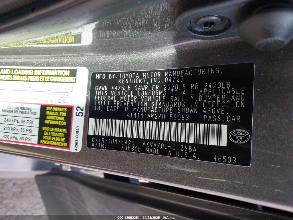 4T1T11AK2PU159083 2023 TOYOTA CAMRY photo no. 9