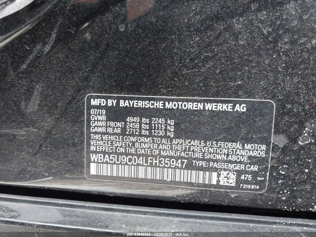 WBA5U9C04LFH35947 2020 BMW 3 SERIES photo no. 9