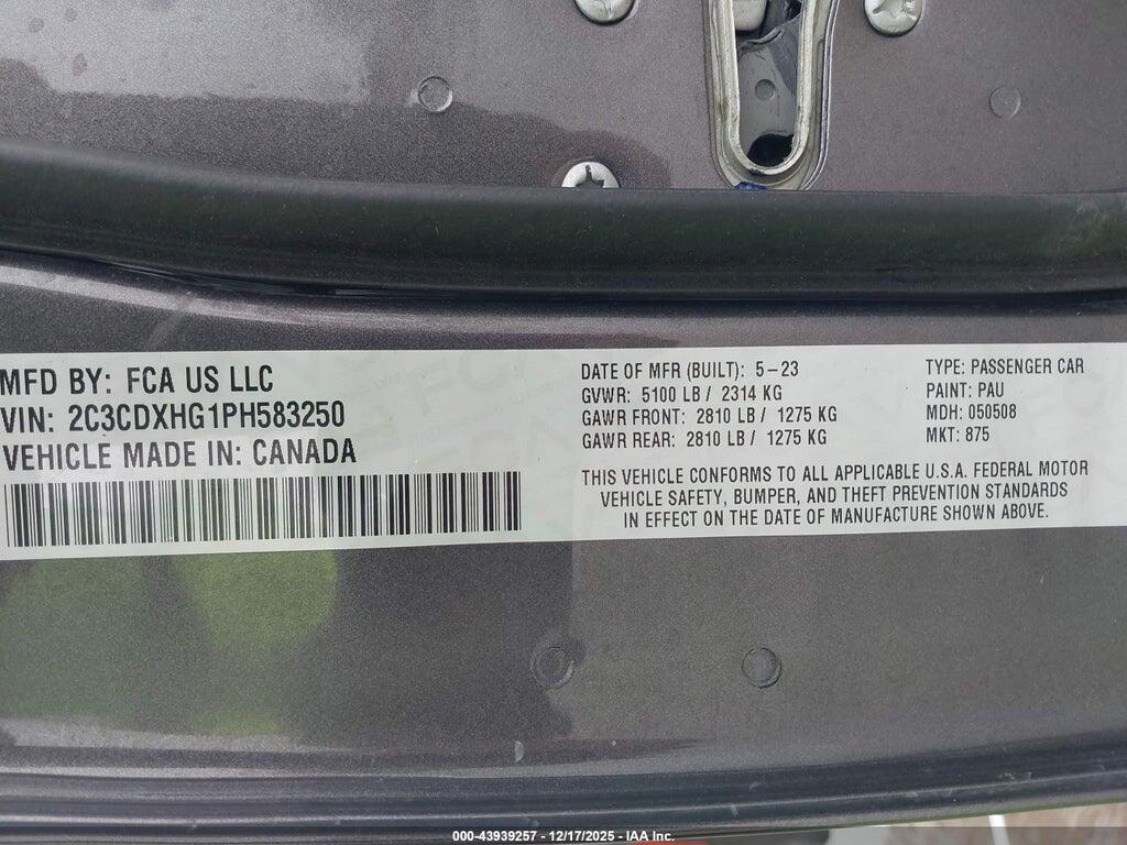 2C3CDXHG1PH583250 2023 DODGE CHARGER photo no. 9