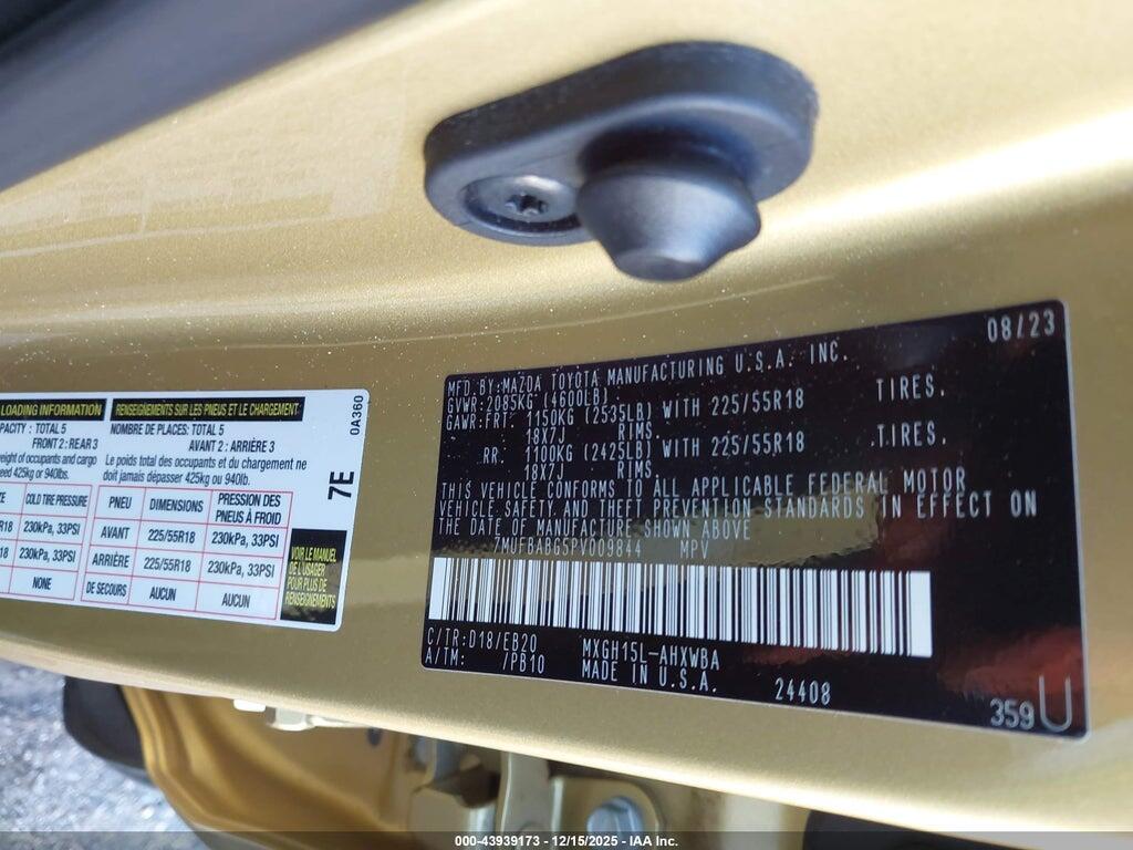 7MUFBABG5PV009844 2023 TOYOTA COROLLA CROSS HYBRID photo no. 9