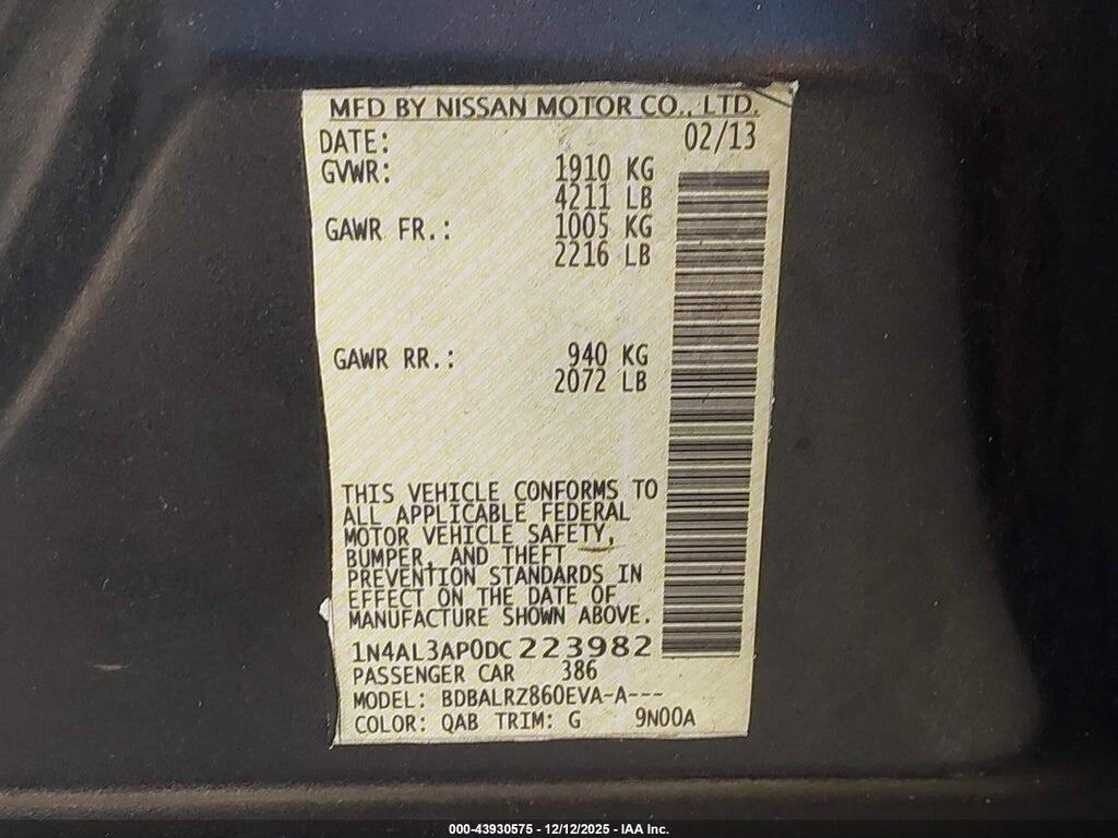 1N4AL3AP0DC223982 2013 NISSAN ALTIMA photo no. 9
