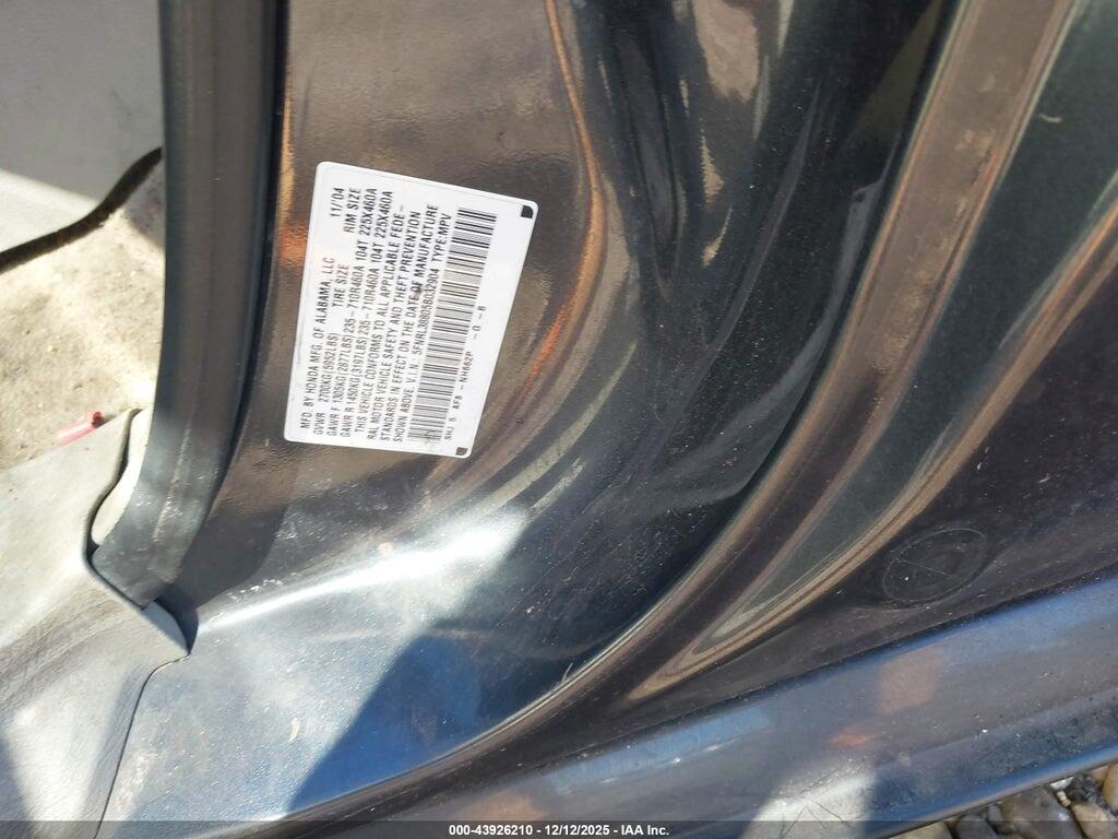 5FNRL38805B032904 2005 HONDA ODYSSEY photo no. 9