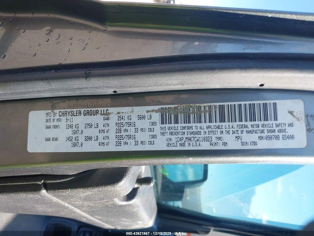 1C4PJMAK7CW110323 2012 JEEP LIBERTY photo no. 9