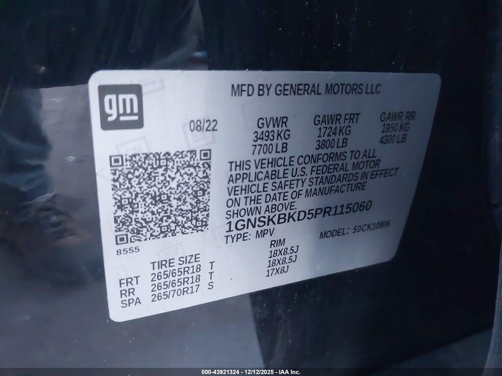 1GNSKBKD5PR115060 2023 CHEVROLET SUBURBAN photo no. 9