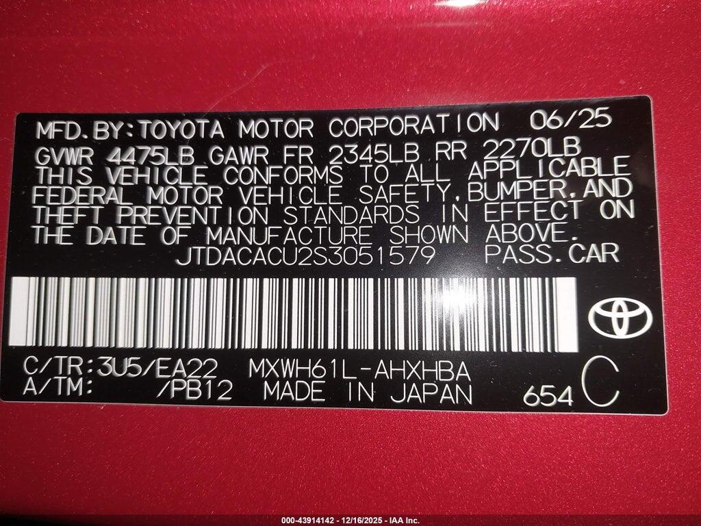 JTDACACU2S3051579 2025 TOYOTA PRIUS PLUG-IN HYBRID photo no. 9