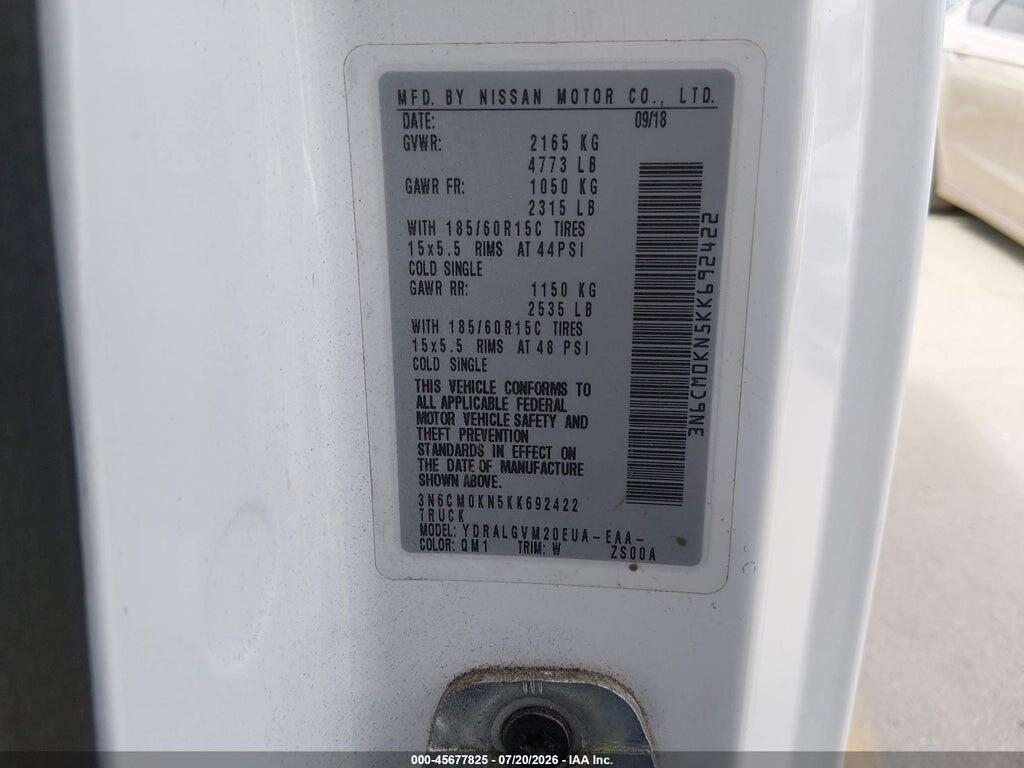 3N6CM0KN5KK692422 2019 NISSAN NV200 photo no. 9