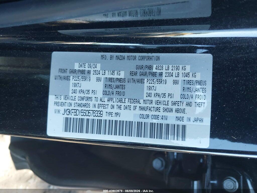 JM3KFBDY5S0576339 2025 MAZDA CX-5 photo no. 9