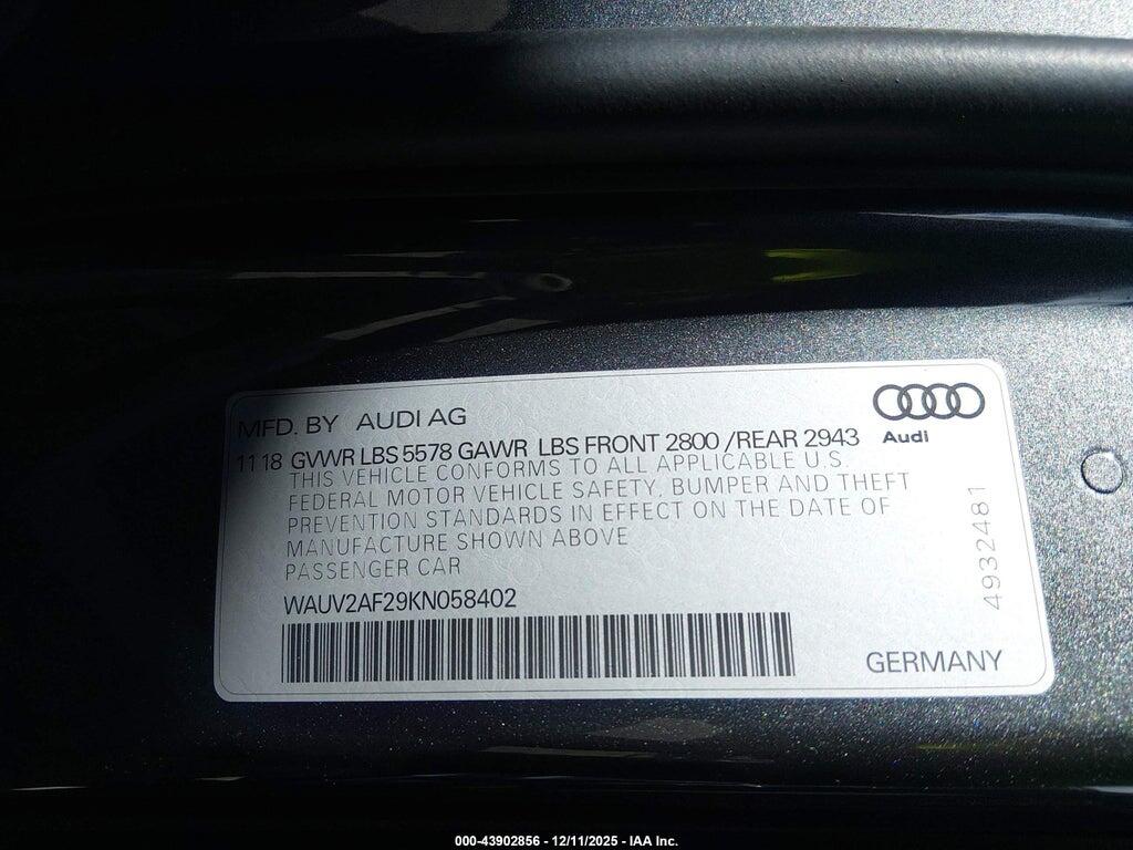 WAUV2AF29KN058402 2019 AUDI A7 photo no. 9