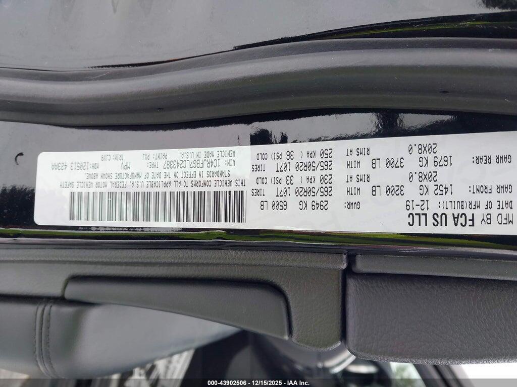 1C4RJFBG7LC243387 2020 JEEP GRAND CHEROKEE photo no. 9