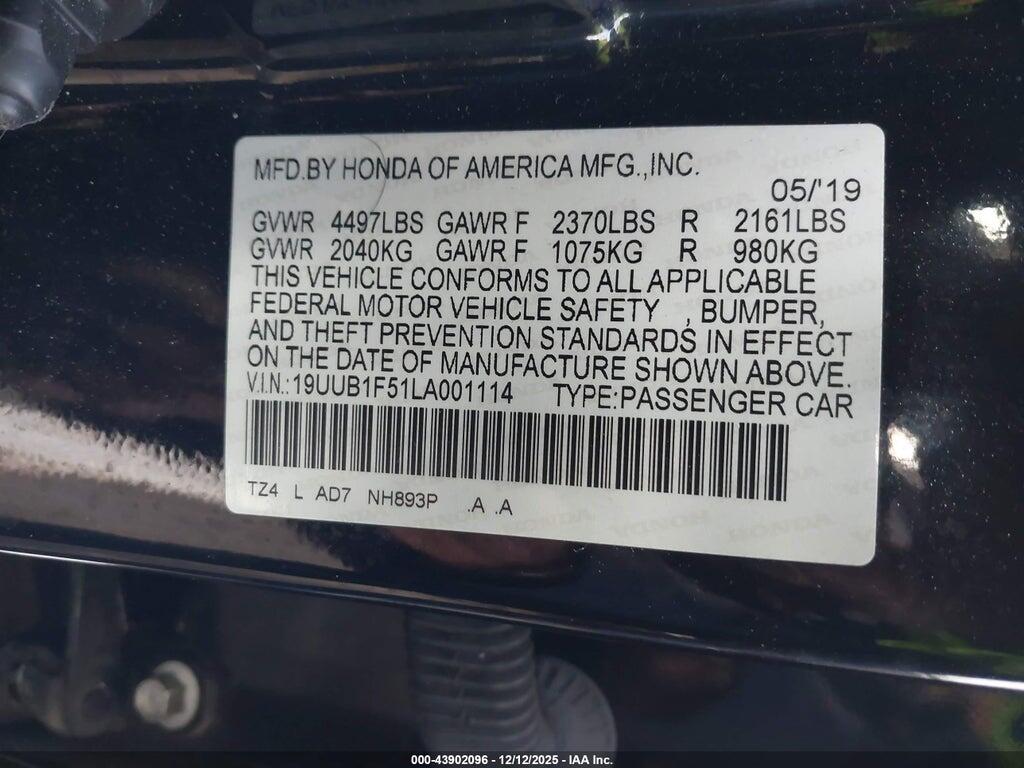 19UUB1F51LA001114 2020 ACURA TLX photo no. 9