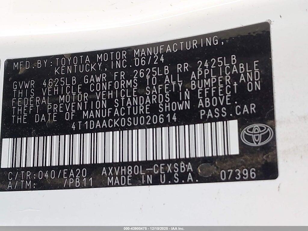 4T1DAACK0SU020614 2025 TOYOTA CAMRY photo no. 9